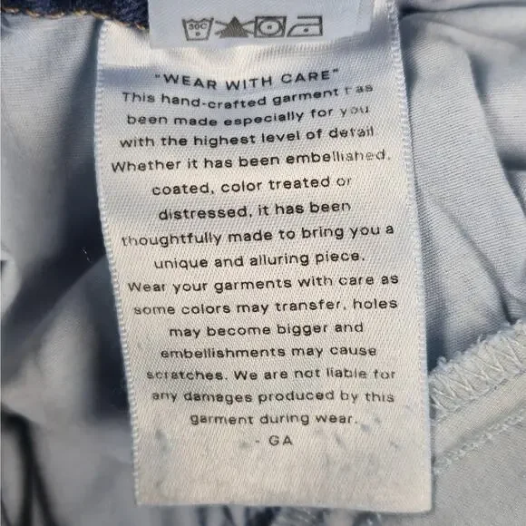 Good American Jeans Womens Size 6/28 Skinny Distressed Knee Frayed Hem 26" Waist - Picture 12 of 16